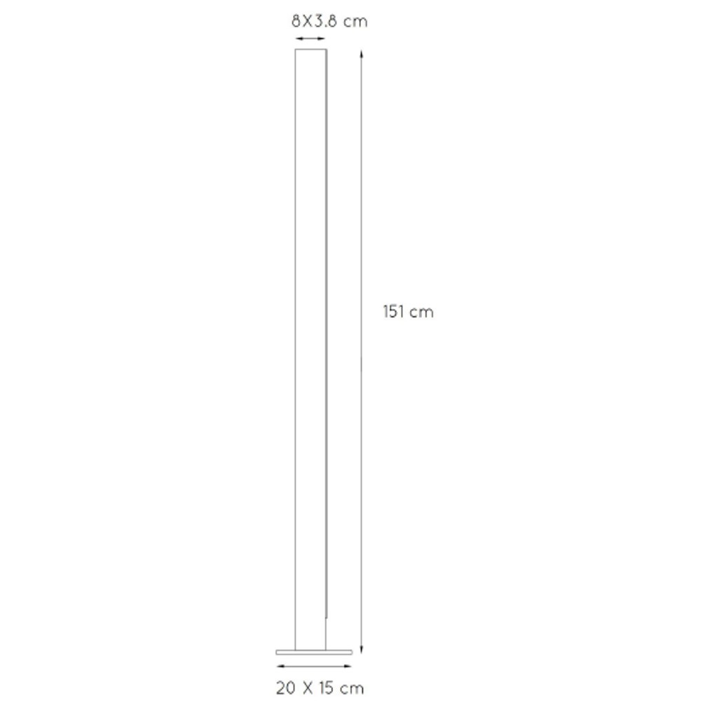 Piantana LED dimmerabile 17W lampada legno luce terra pavimento salotto 230V