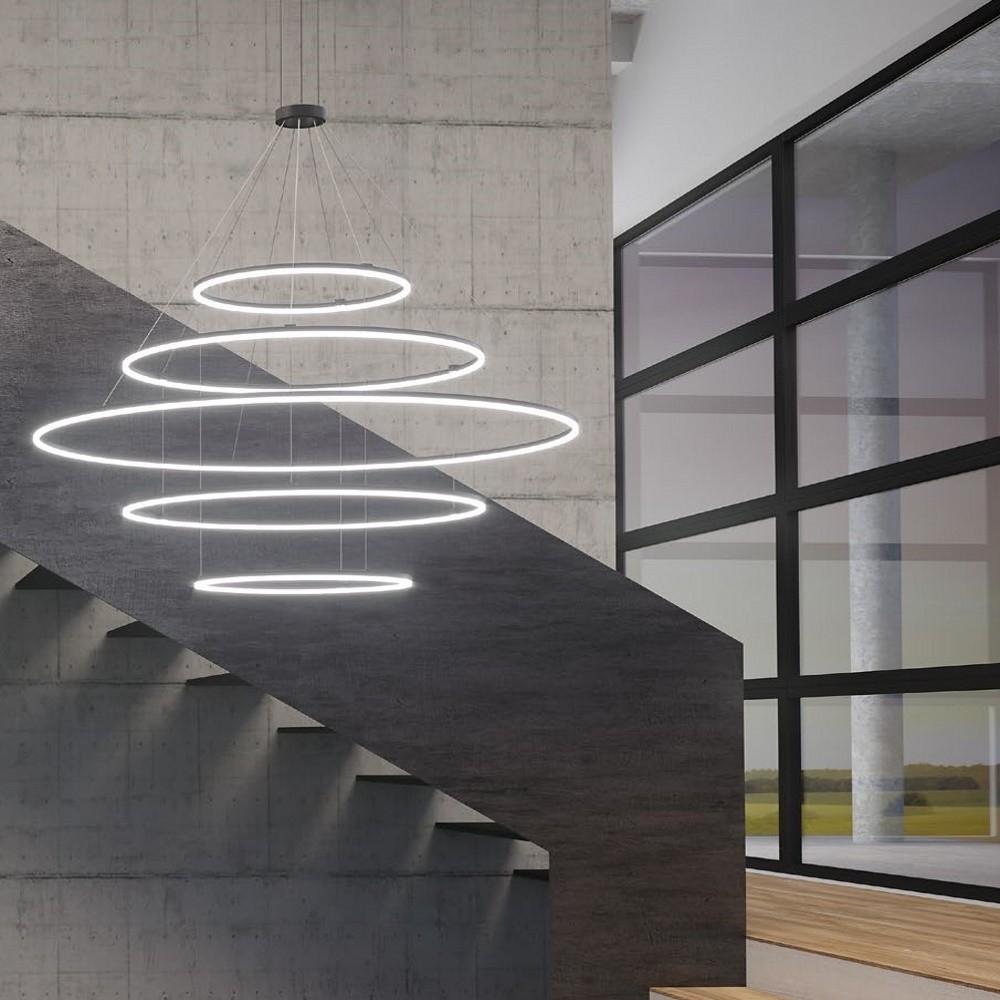 Lampadario LED a sospensione soffitto design L sospeso moderno Dimmerabile  Luce