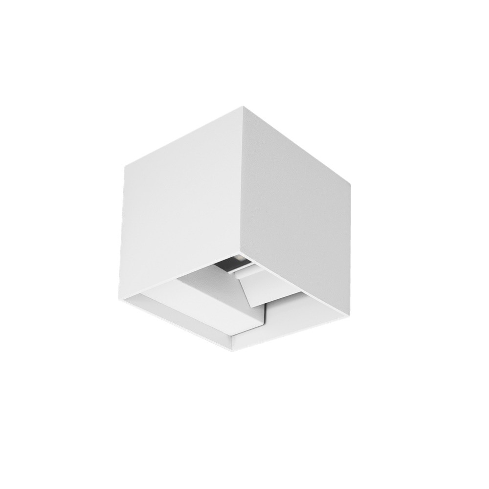 Applique cubo led cct 3 luci in 1 century bianco o nero o grigio o   FINITURA BIANCO WATTAGGIO 10W COLORE LUCE CCT 3000K/4000K/6000K