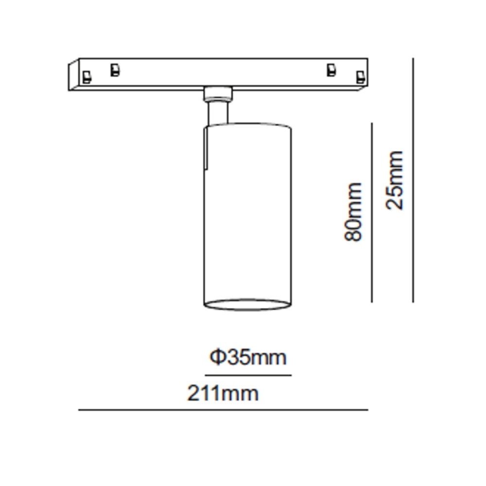 Faretti led bianco dimmerabili 5w 3000k osram orientabili binario