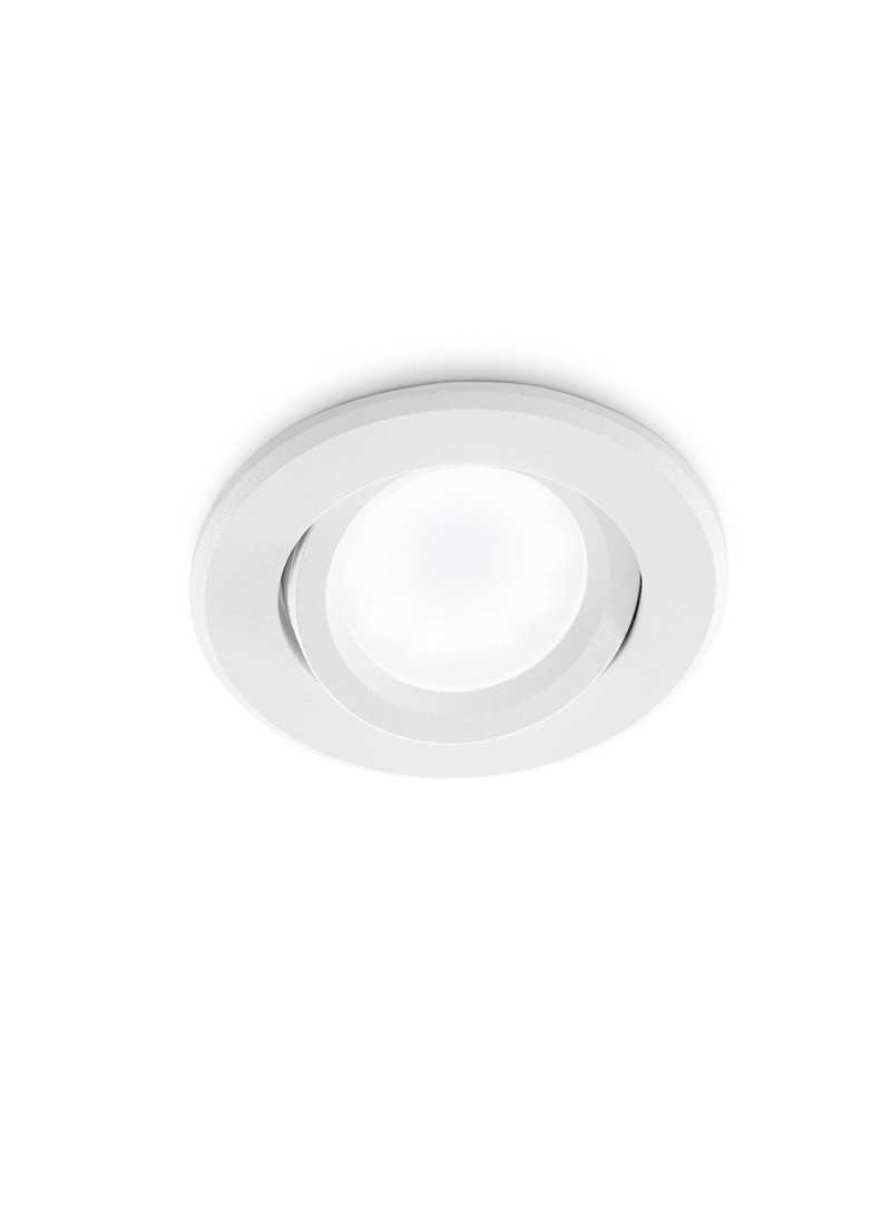 Gea Luce Aran medio faretto orientabile LED 16w luce calda incasso  cartongesso rotondo bianco