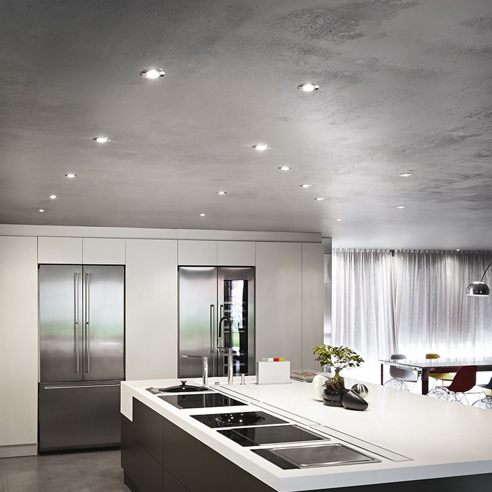 Gea Luce Glam faretto 3w 4000k quadrato da incasso led nichel per soffitto