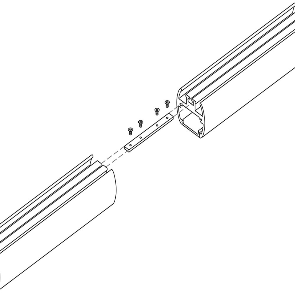 Giunzione lineare gea led per profilo in alluminio