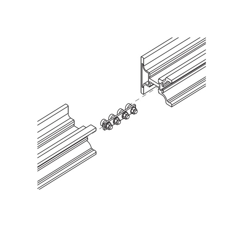 Giunzione lineare gea led per profilo in alluminio riga af e riga asf