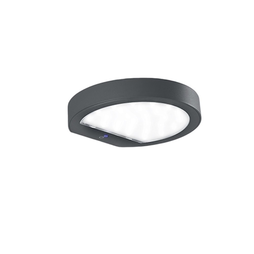 Applique led da giardino ricaricabile 3w con pannello solare da est  COLORE LUCE 3000K LUCE CALDA