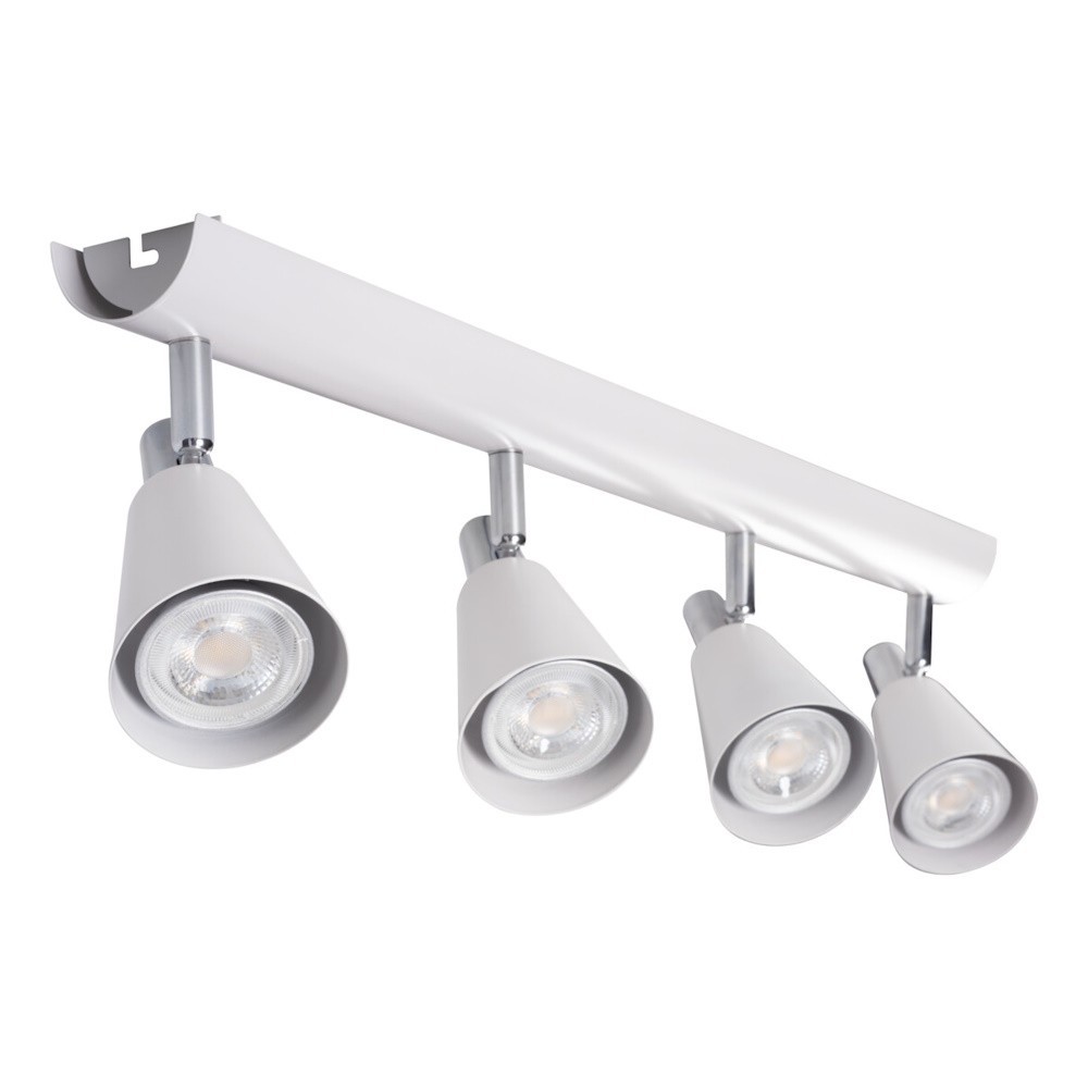 Faretto da incasso rettangolare con doppio spot orientabile 22W 38D -  Metallo Colore Bianco