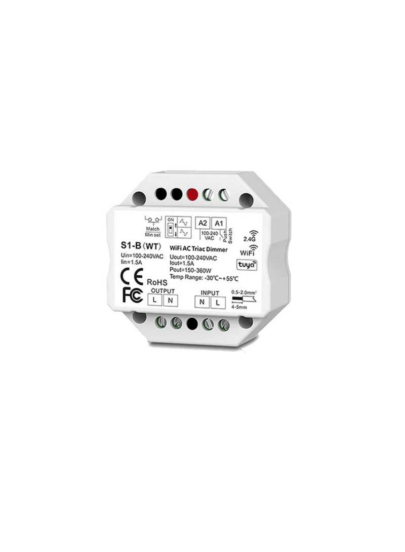 Centralina dimmer push + wifi + rf 2.4g per colore singoli 100-240v