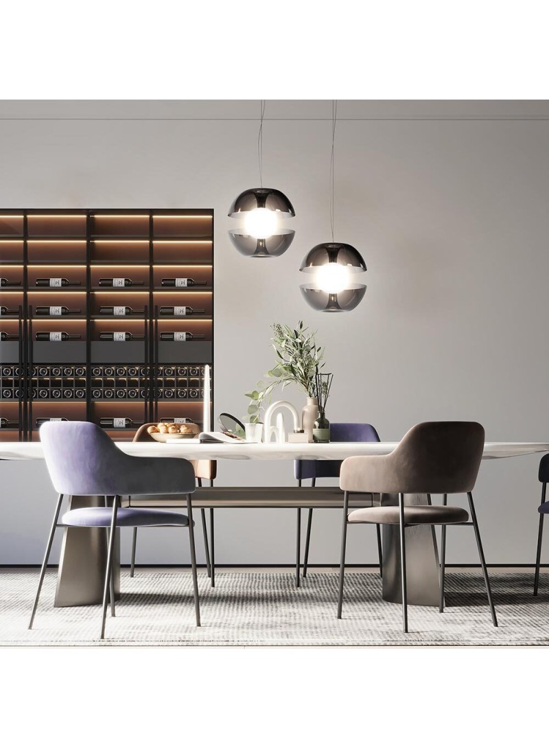 Erich Maytoni lampada sospesa sfera vetro bianco soffitto cucina salotto