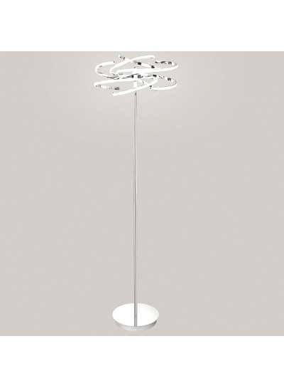 Lampada da terra iole gea luce piantana bianco o oro luce calda 30w  FINITURA BIANCO COLORE LUCE 3000K LUCE CALDA DIMMERABILE SI